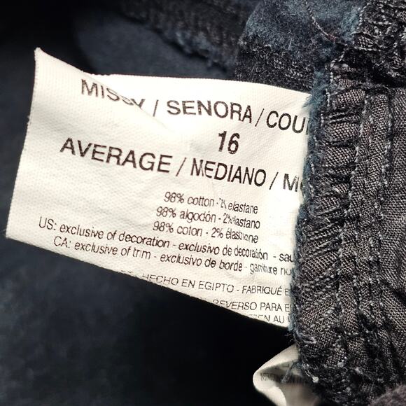 Gloria Vanderbilt Amanda Jeans Size 16 Black Classic High Rise Stretch AS SHOWN - Picture 9 of 10